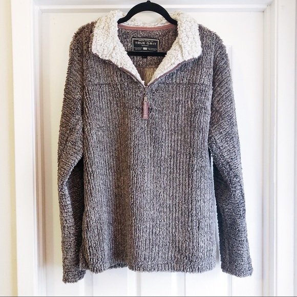 True Grit Frosty Cord Pile Sherpa Sweater Medium - Picture 2 of 7